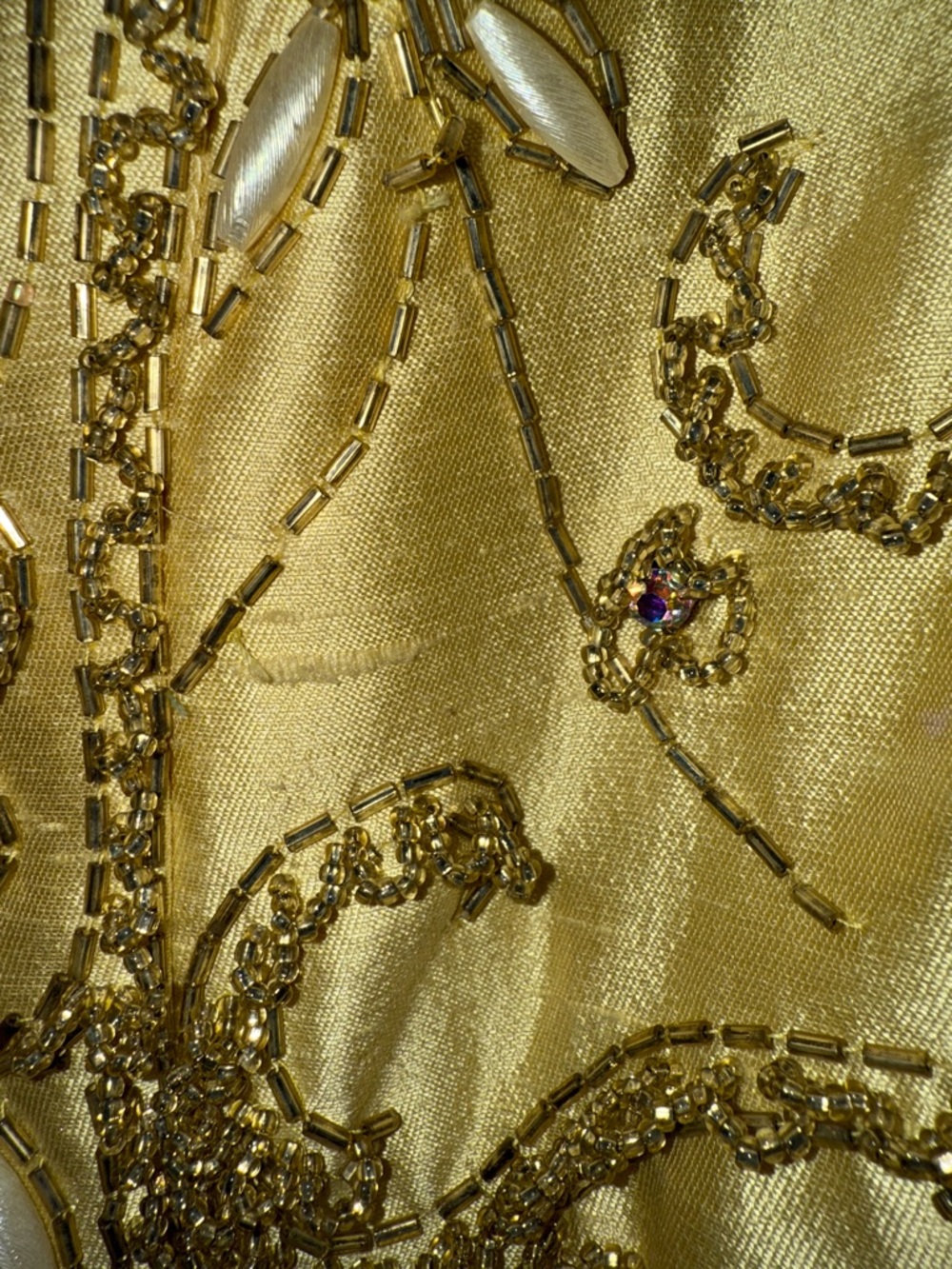 Gold Beaded Evening Dress - Picture 16 of 17